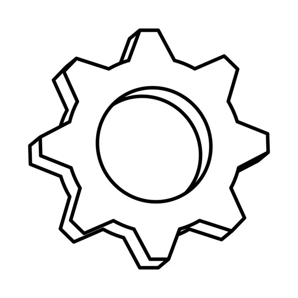 Engrenagem Maquinaria Isolado Ícone Vetor Ilustração Design — Vetor de Stock