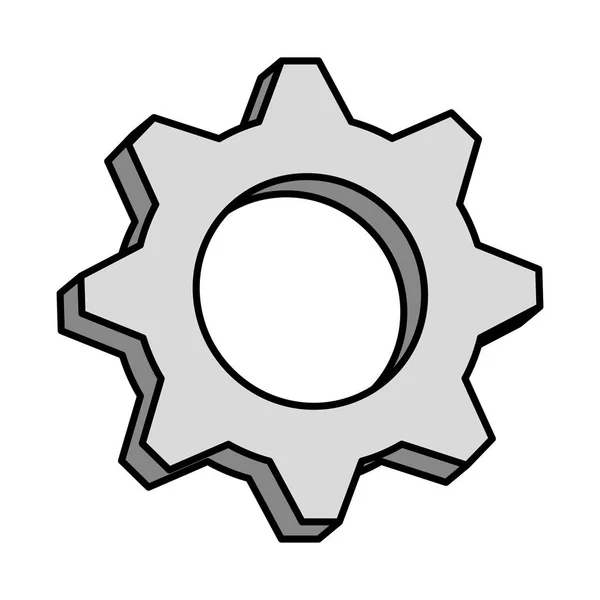 Gear Machinery Isolated Icon Vector Illustration Design — Stock Vector