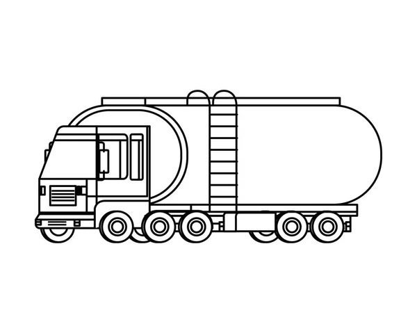 Tanker Truck Logistických Služeb Vektorová Ilustrace Design — Stockový vektor