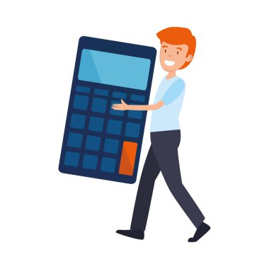 adam hesap makinesi matematik vektör çizim tasarım ile