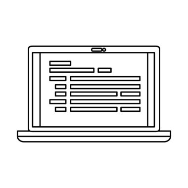 dizüstü bilgisayar simge vektör illüstrasyon izole