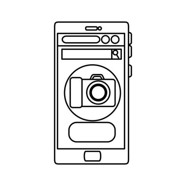 smartphone aygıt simge vektör illüstrasyon izole