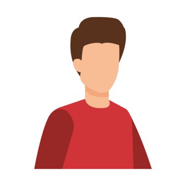 Genç ve rahat bir adam karakter vektör çizim tasarımı