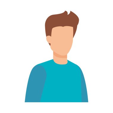 Genç ve rahat bir adam karakter vektör çizim tasarımı