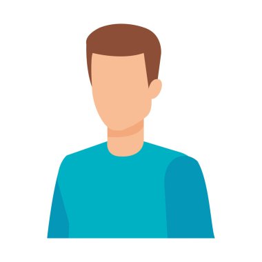 Genç ve rahat bir adam karakter vektör çizim tasarımı