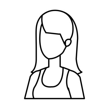 güzel ve genç kadın karakter vektör çizim tasarımı
