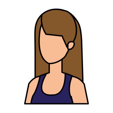 güzel ve genç kadın karakter vektör çizim tasarımı