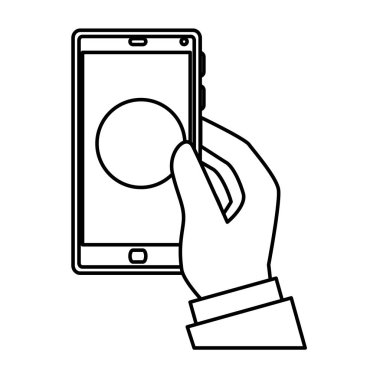 smartphone aygıt vektör çizim tasarım kullanarak ele