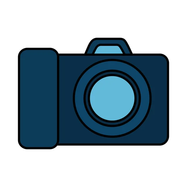 Fotografische Camera Geïsoleerd Pictogram Vector Illustratie Ontwerp — Stockvector