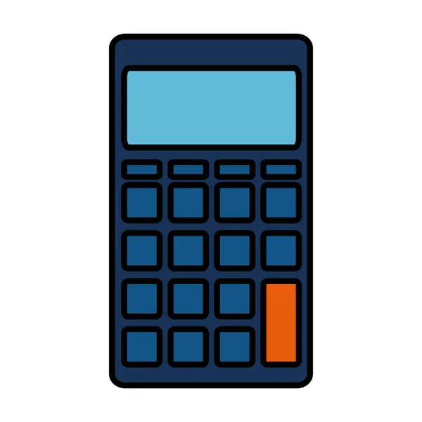 Calculadora Matemáticas Icono Aislado Vector Ilustración Diseño — Vector de stock