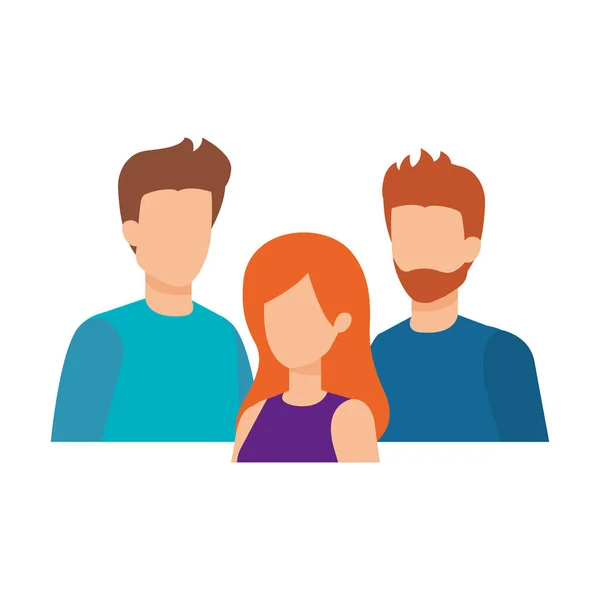 Grupo Personas Personajes Vector Ilustración Diseño — Archivo Imágenes Vectoriales