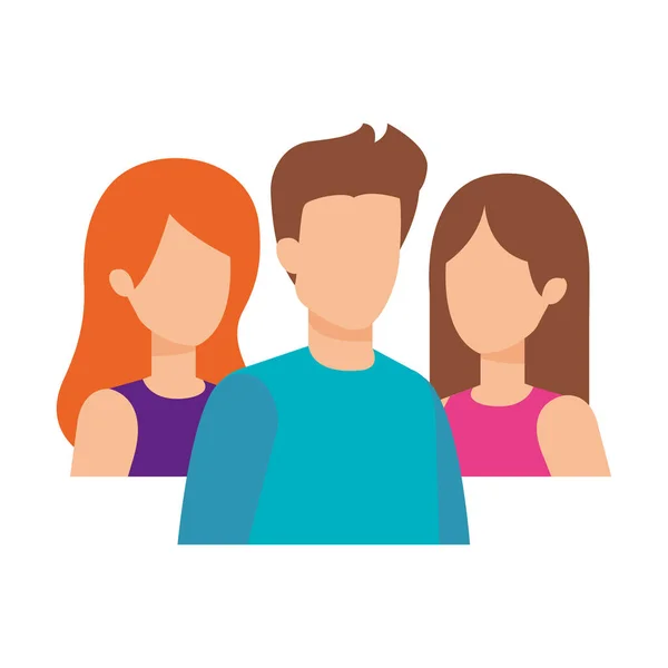 Groupe Personnes Personnages Vectoriel Illustration Design — Image vectorielle