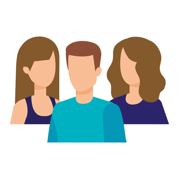 Groupe Personnes Personnages Vectoriel Illustration Design — Image vectorielle