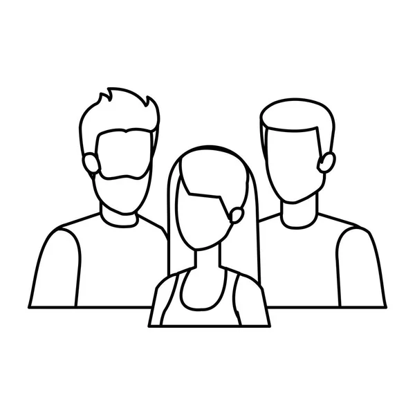 Groupe Personnes Personnages Vectoriel Illustration Design — Image vectorielle