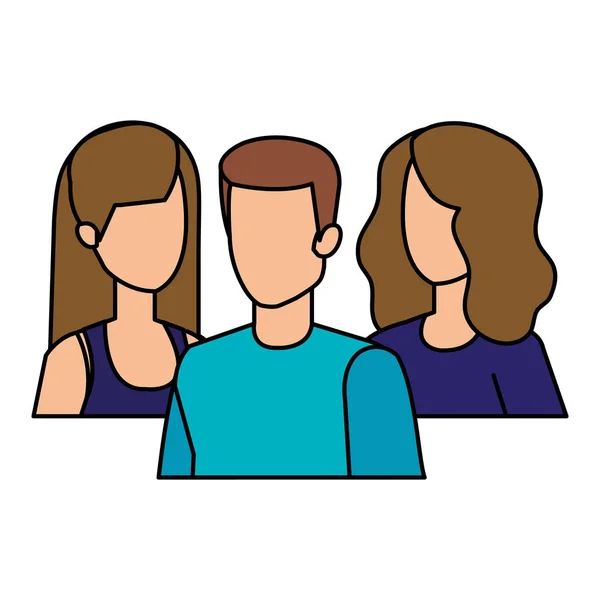 Grupo Personas Personajes Vector Ilustración Diseño — Archivo Imágenes Vectoriales