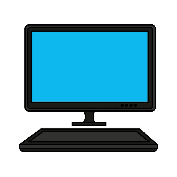 Computer Desktop Isoliert Symbol Vektor Illustration Design — Stockvektor