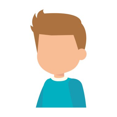 sevimli küçük çocuk karakter vektör çizim tasarımı