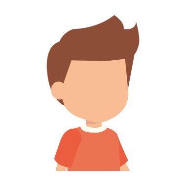 sevimli küçük çocuk karakter vektör çizim tasarımı