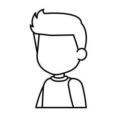 sevimli küçük çocuk karakter vektör çizim tasarımı