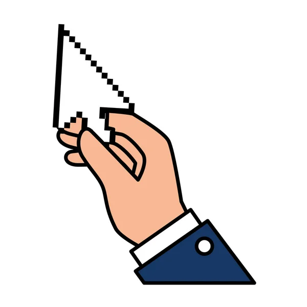 Hand Arrow Mouse Pointer Vector Illustration Design — Stock Vector