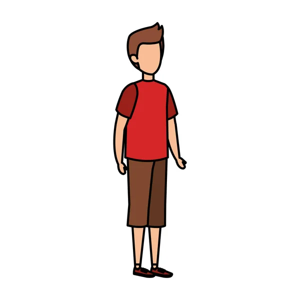 Junger Und Lässiger Mann Charakter Vektor Illustration Design — Stockvektor