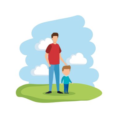 Baba oğul karakterlerle