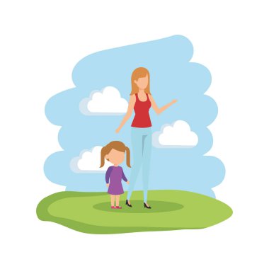 Anne ile kızı karakterler