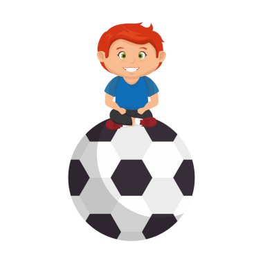 futbol balon ile küçük çocuk