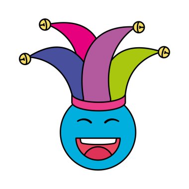 joker şapka ifade ile mutlu yüz