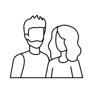 Çift avatar karakter simgeler