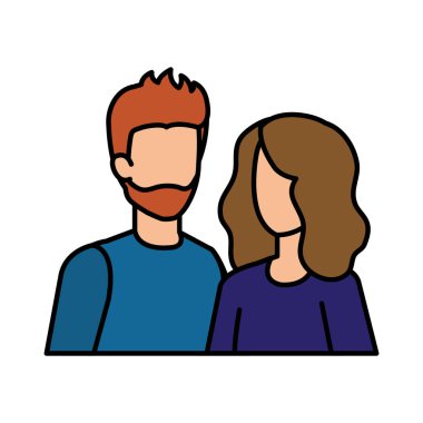 Çift avatar karakter simgeler