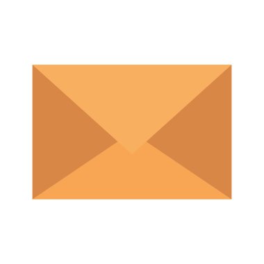 Zarf posta izole simgesi