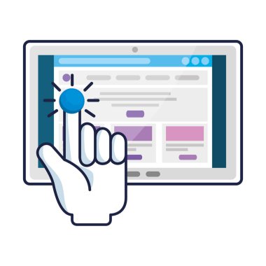 Tablet cihaz el fare işaretçisi ile