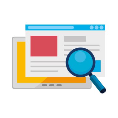 Büyüteç ile tablet cihaz