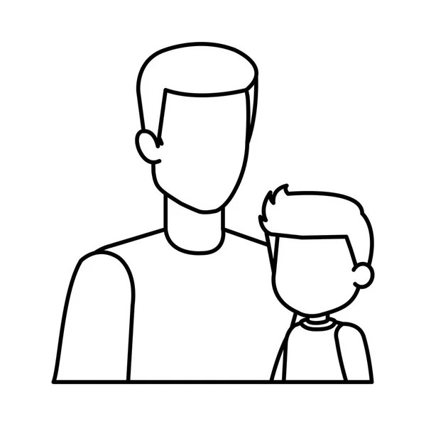 Father with son characters — Stock Vector