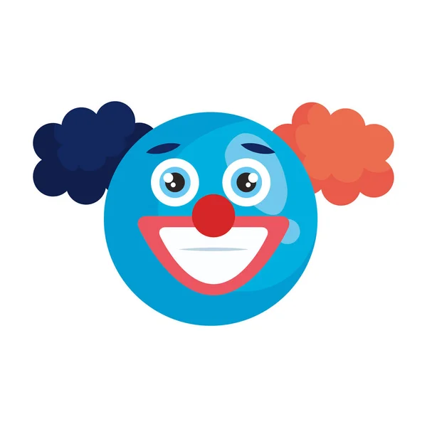 小丑表情符号的脸图标 — 图库矢量图片