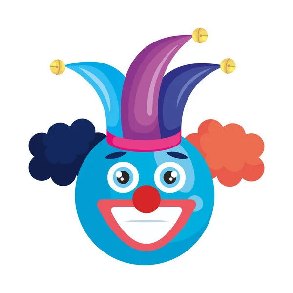 Boldog arc joker kalap érzelem — Stock Vector