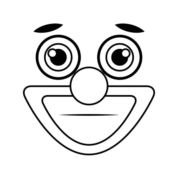 Clown Emoticon Gesicht Symbol — Stockvektor