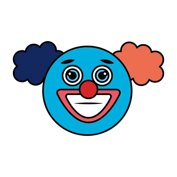 Clown smiley ansikte ikon — Stock vektor