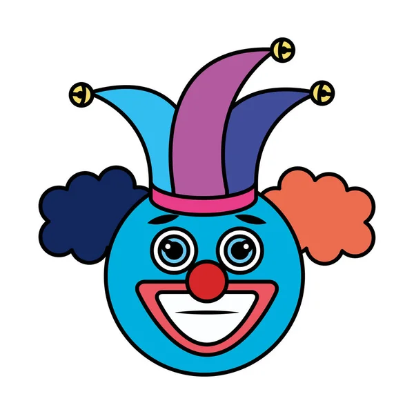 快乐的脸与开玩笑帽表情符号 — 图库矢量图片