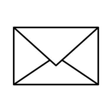 Zarf posta izole simgesi