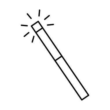 Sihirli değnek izole simgesi