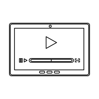 Tablet cihaz izole simgesi