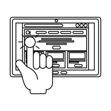 Tablet cihaz el fare işaretçisi ile