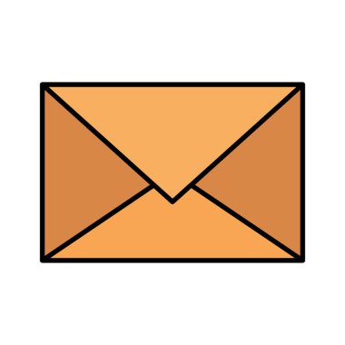 Zarf posta izole simgesi