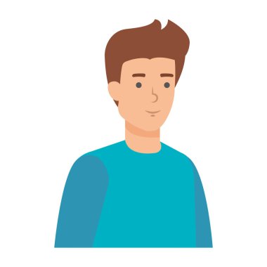 Genç ve rahat bir adam karakter