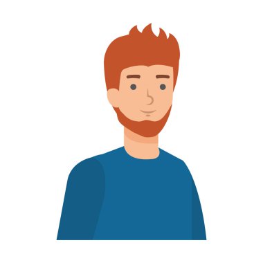 Sakal karakteri ile genç ve rahat bir adam