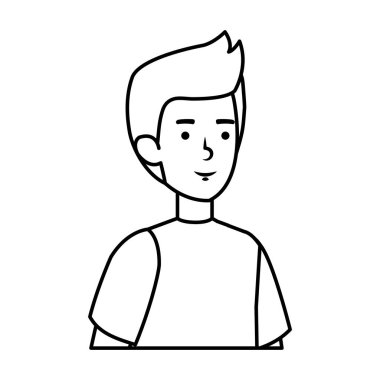 Genç ve rahat bir adam karakter