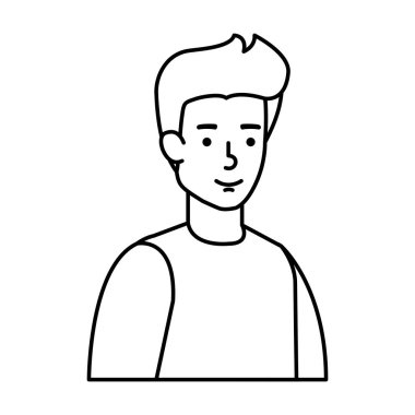 Genç ve rahat bir adam karakter