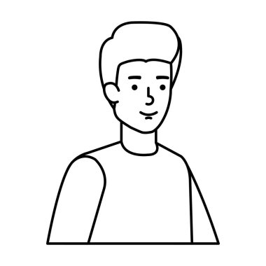 Genç ve rahat bir adam karakter